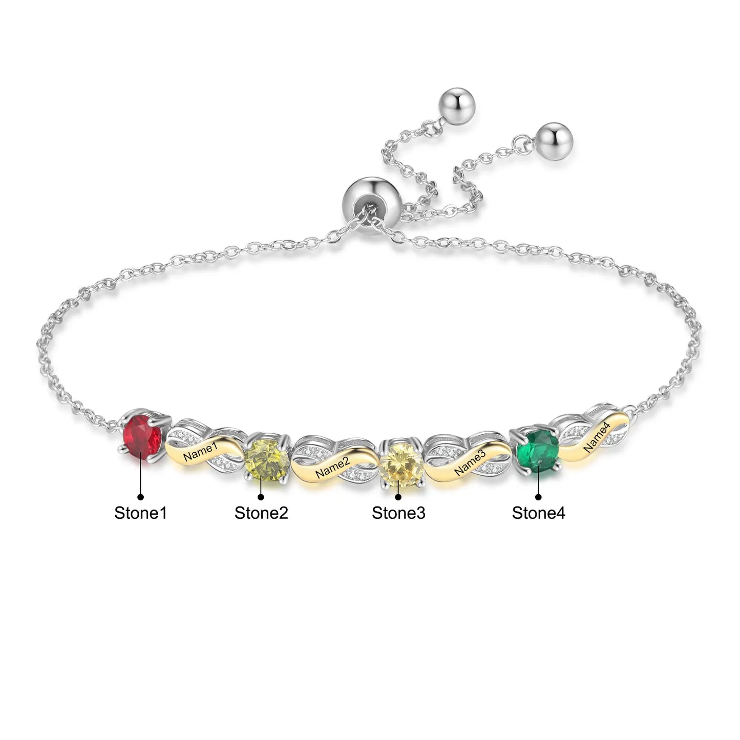 Forever Linked Infinity Birthstone Bracelet