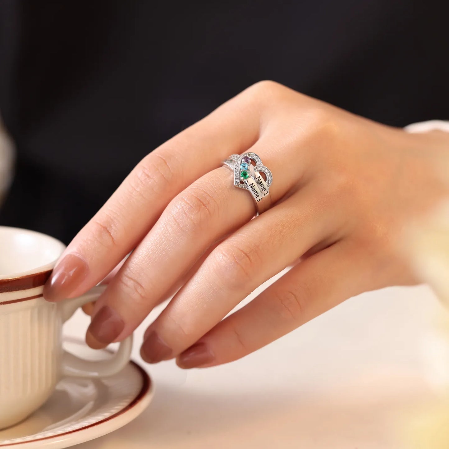 Eternal Heart Birthstone Ring