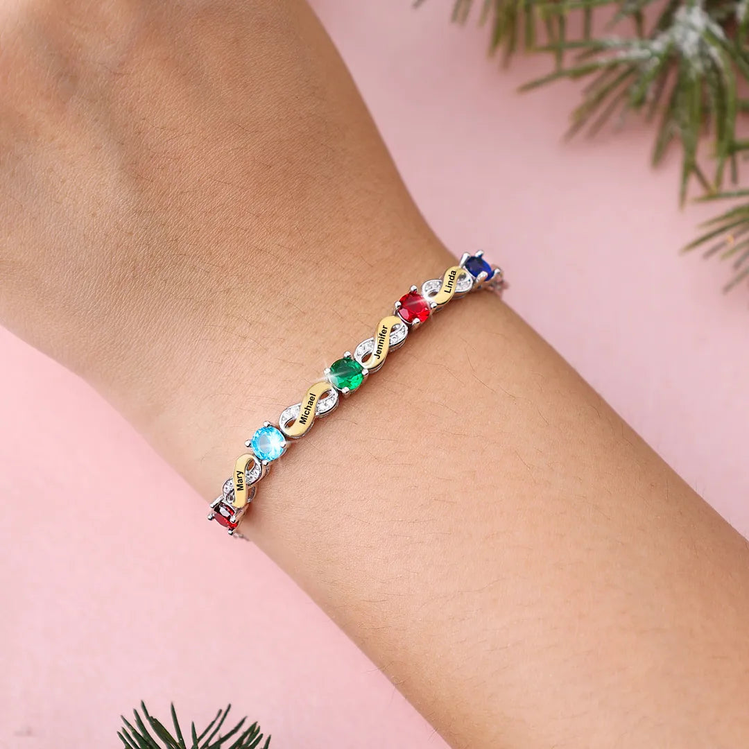 Forever Linked Infinity Birthstone Bracelet