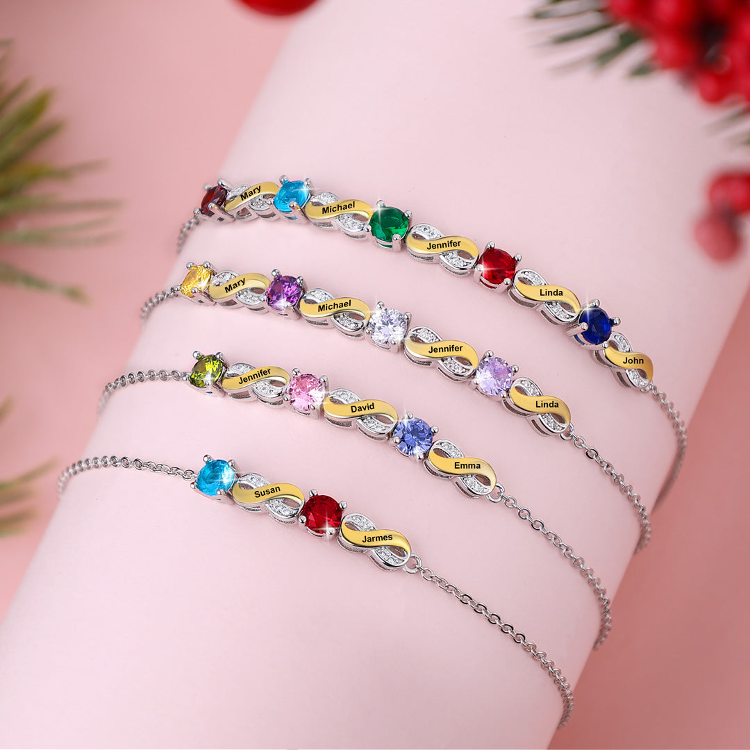 Forever Linked Infinity Birthstone Bracelet