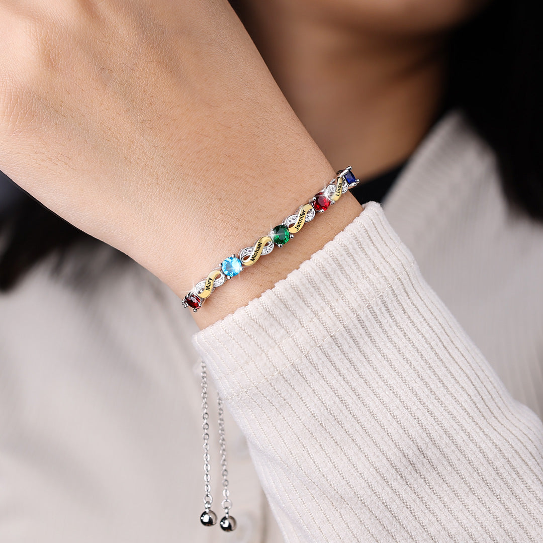 Forever Linked Infinity Birthstone Bracelet