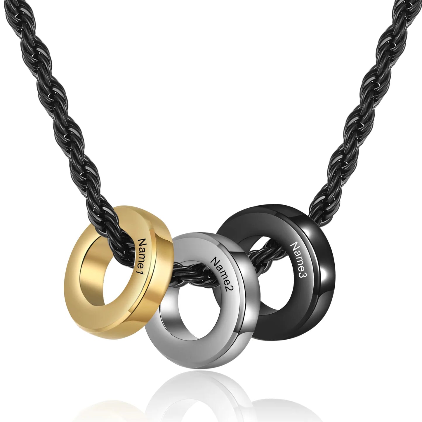 3 Circle Charm Necklace