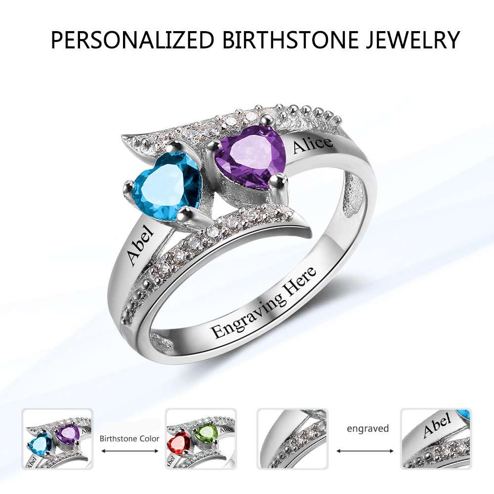 Promise Heart Birthstone Ring