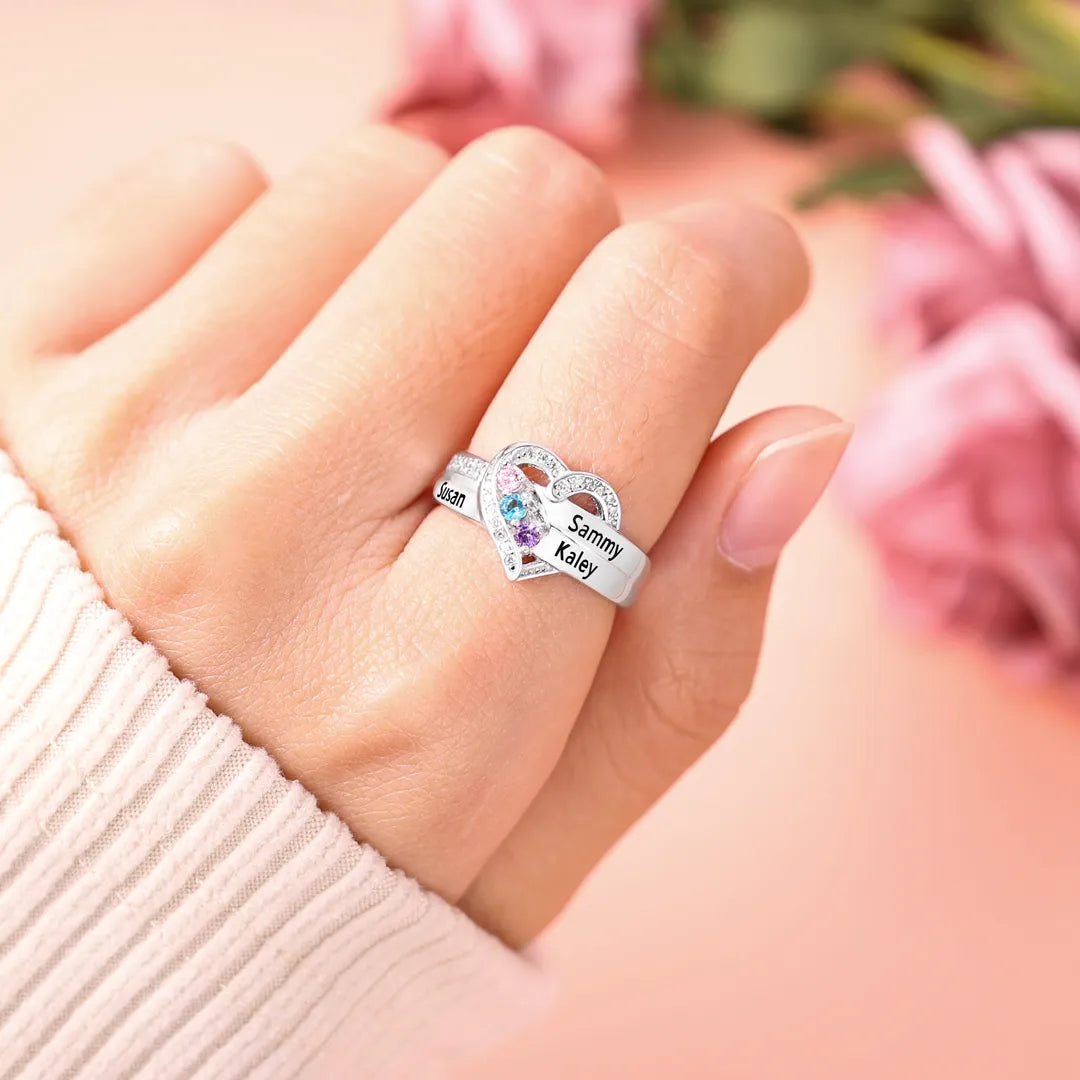 Eternal Heart Birthstone Ring