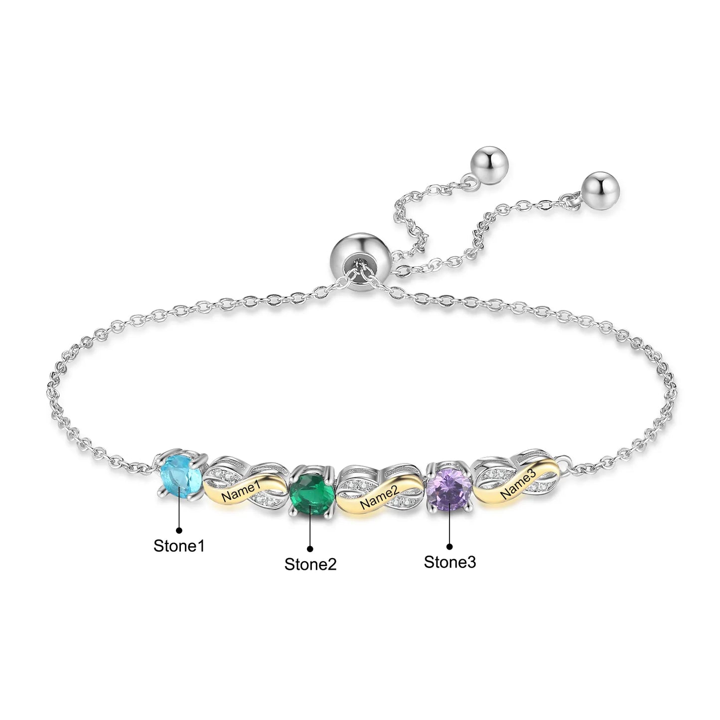 Forever Linked Infinity Birthstone Bracelet