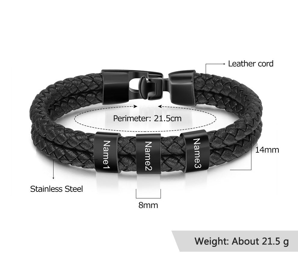 Name Bracelet - Black