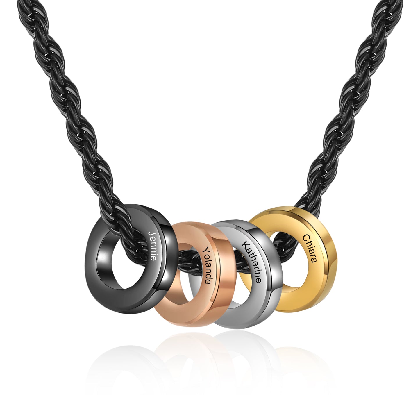 4 Circle Charm Necklace