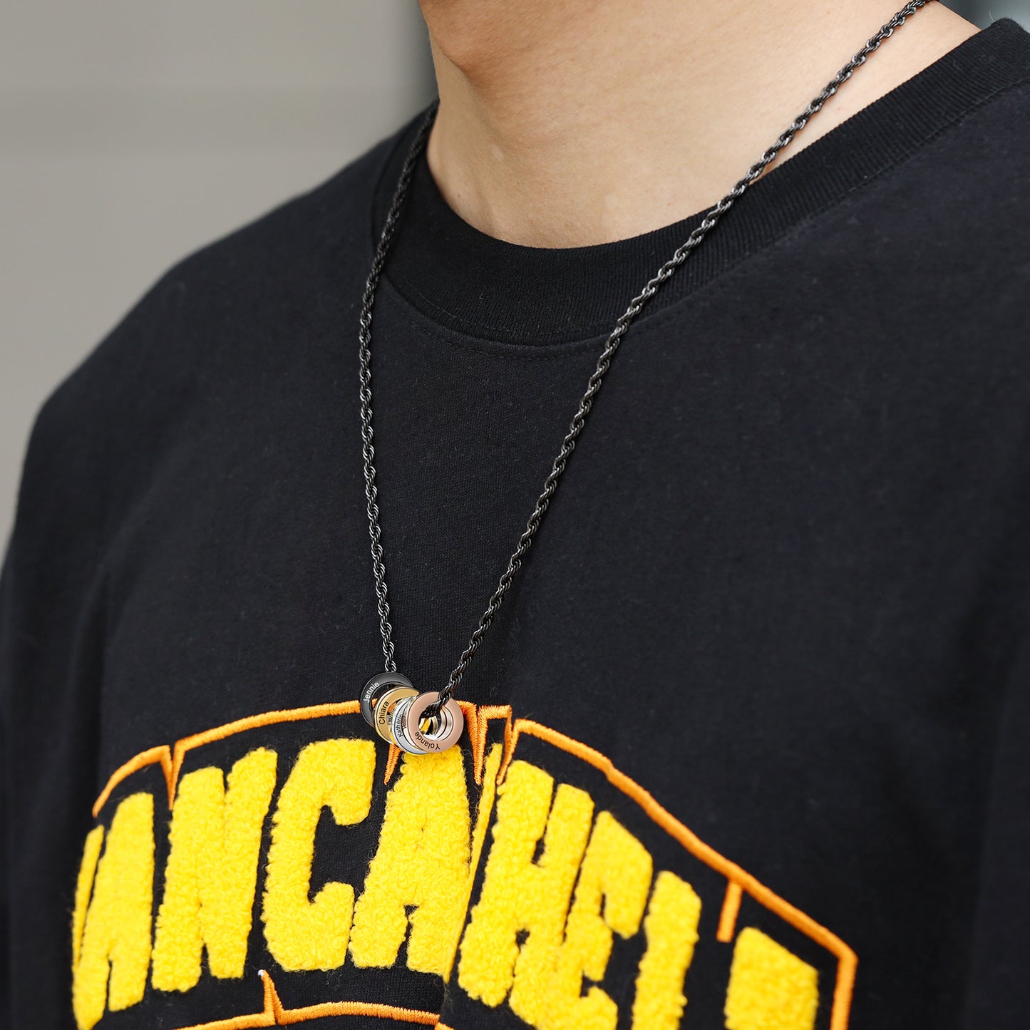 4 Circle Charm Necklace