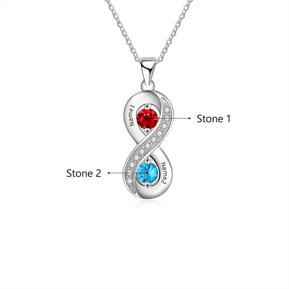 Infinity Birthstone Necklace