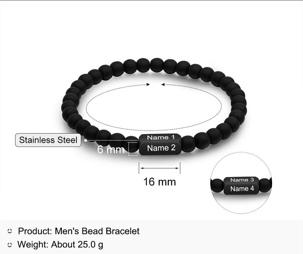 Black Onyx Name Bracelet