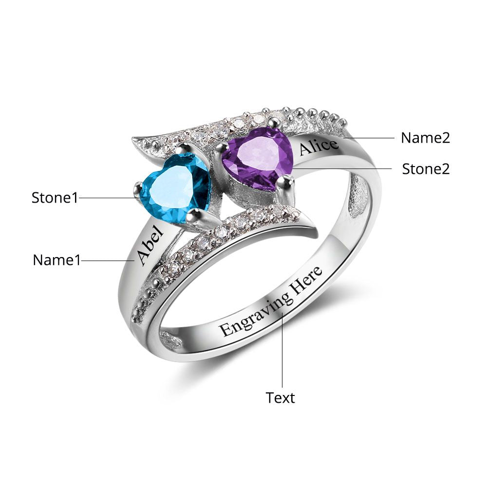 Promise Heart Birthstone Ring
