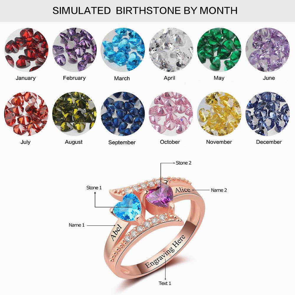 Promise Heart Birthstone Ring