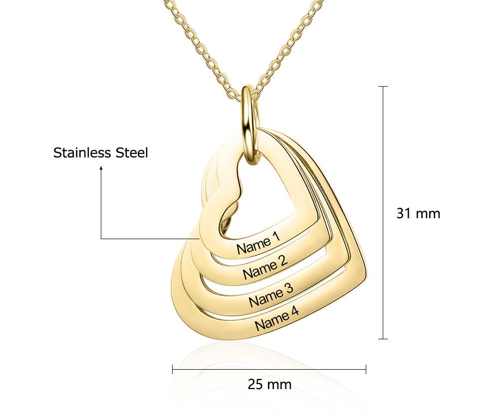 Linked Love Heart Necklace