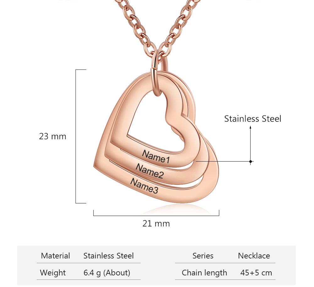 Linked Love Heart Necklace