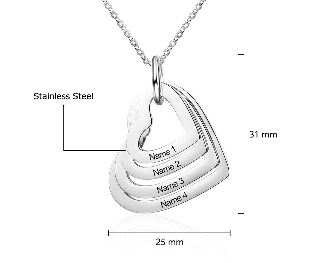 Linked Love Heart Necklace