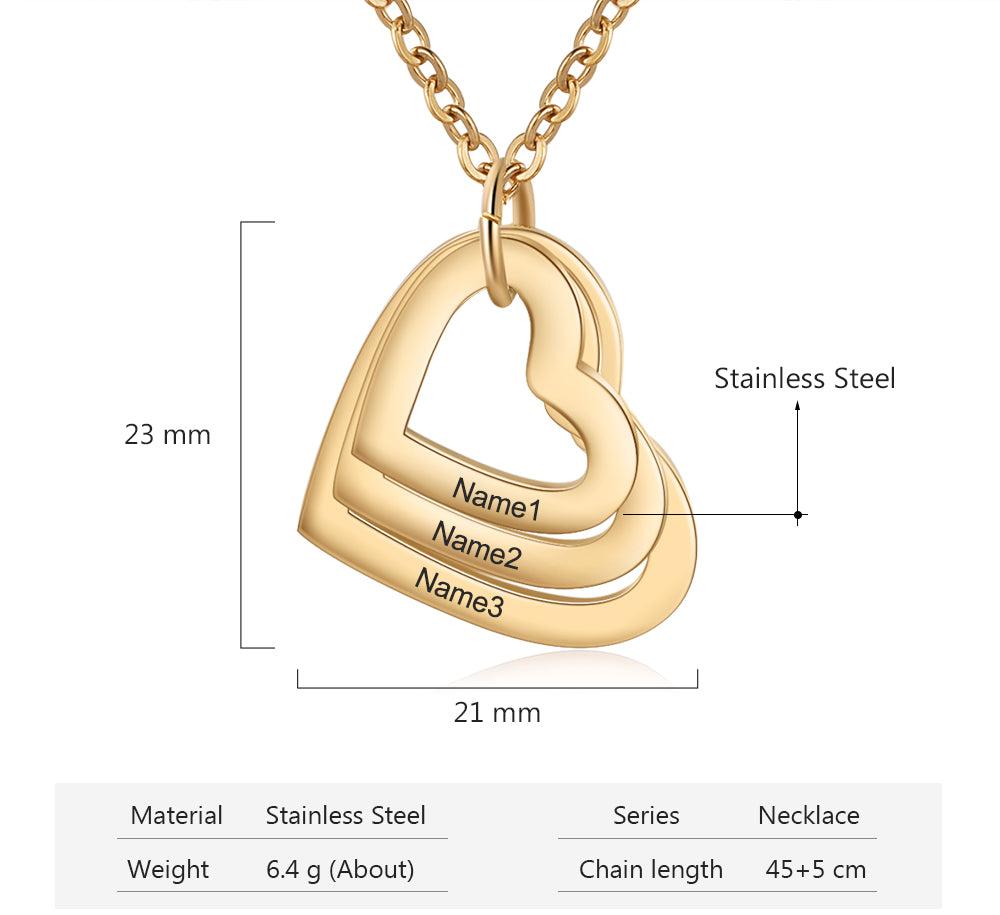 Linked Love Heart Necklace