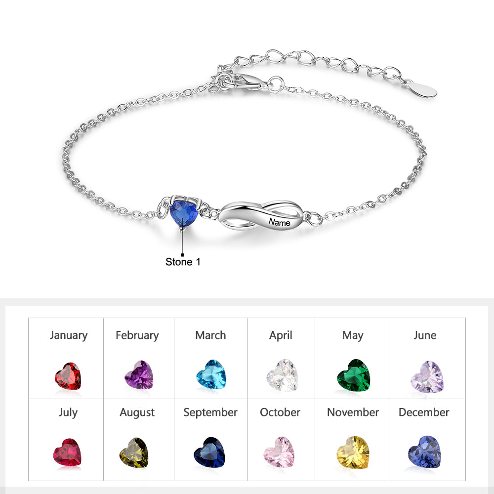 Infinity Birthstone Bracelet