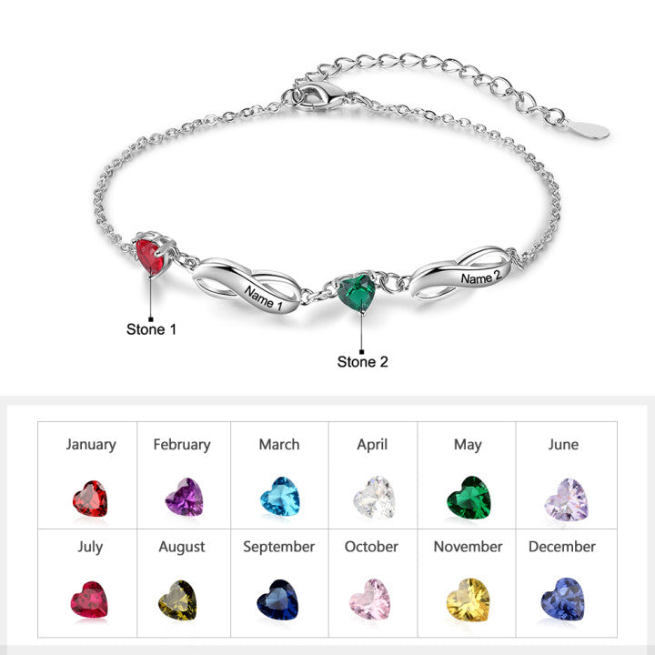 Infinity Birthstone Bracelet