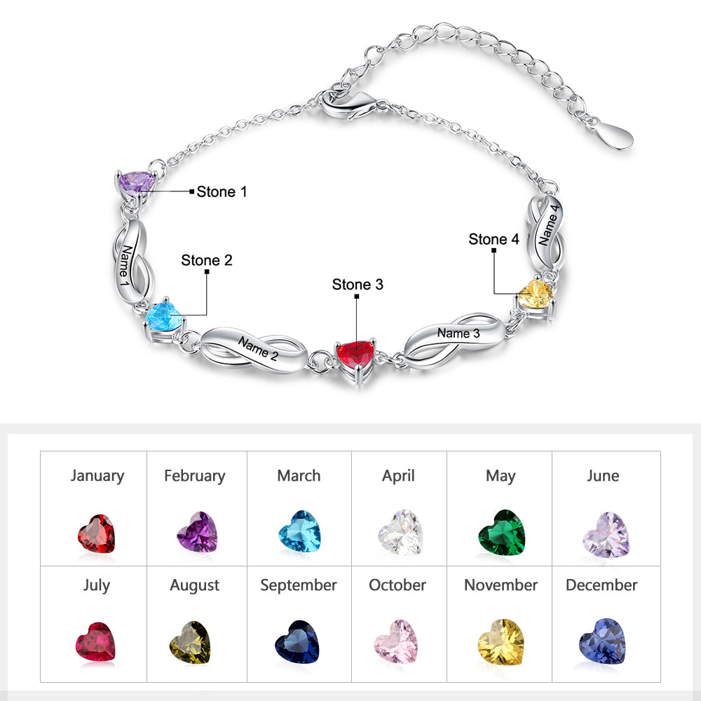 Infinity Birthstone Bracelet