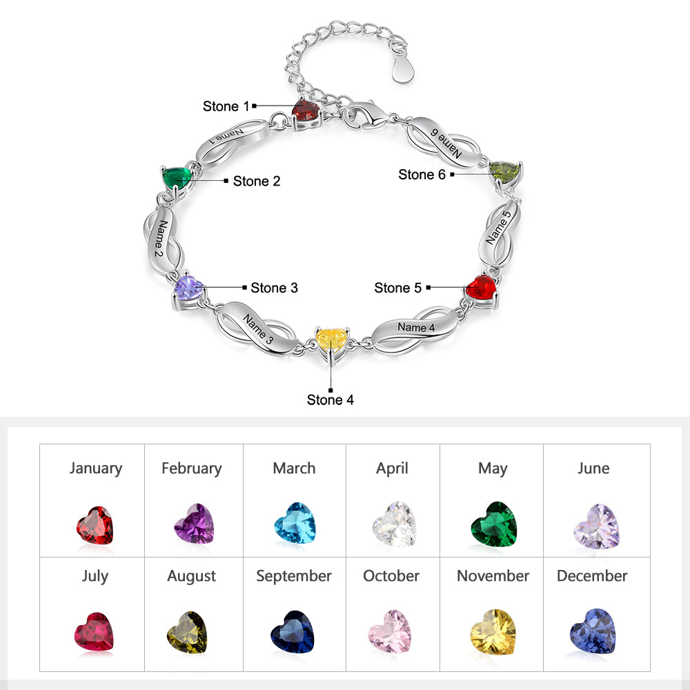Infinity Birthstone Bracelet