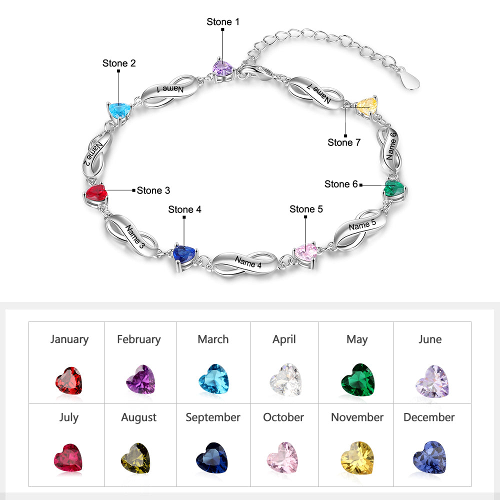 Infinity Birthstone Bracelet