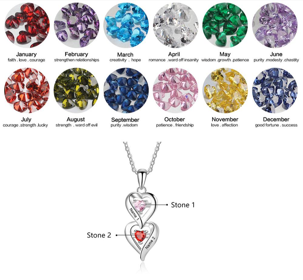 Heart & Stone Duo Necklace