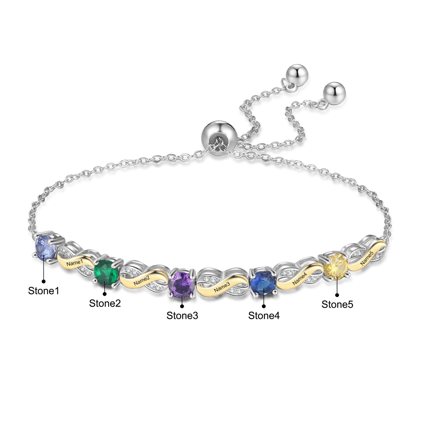 Forever Linked Infinity Birthstone Bracelet