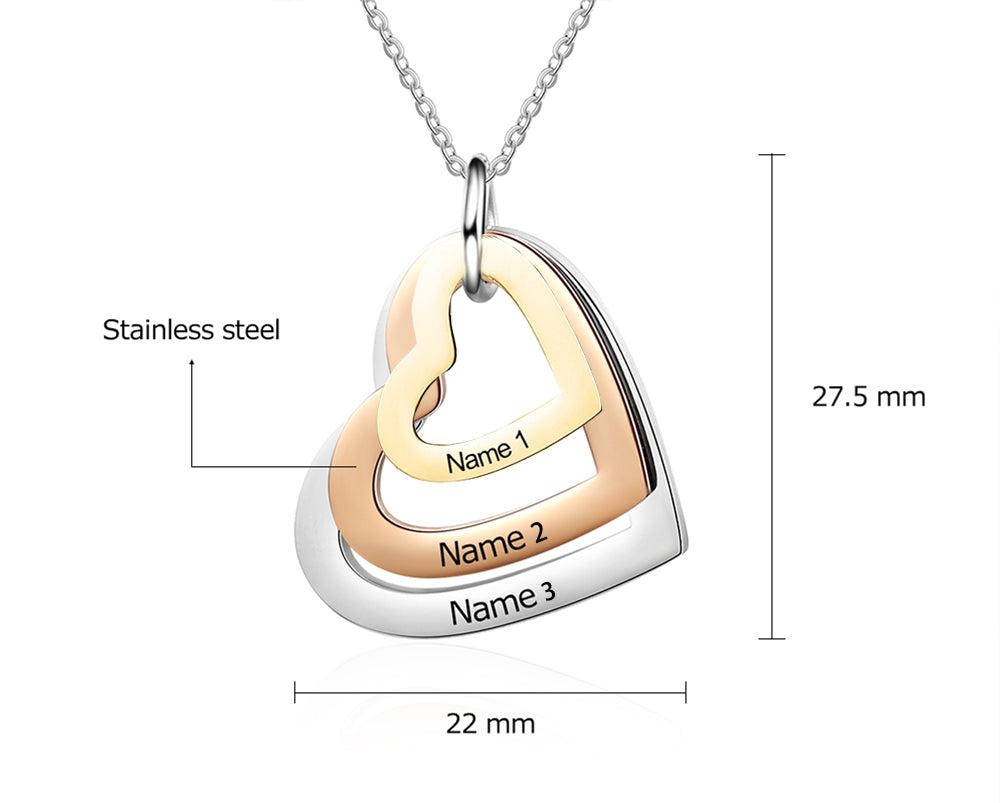 Linked Love Heart Necklace