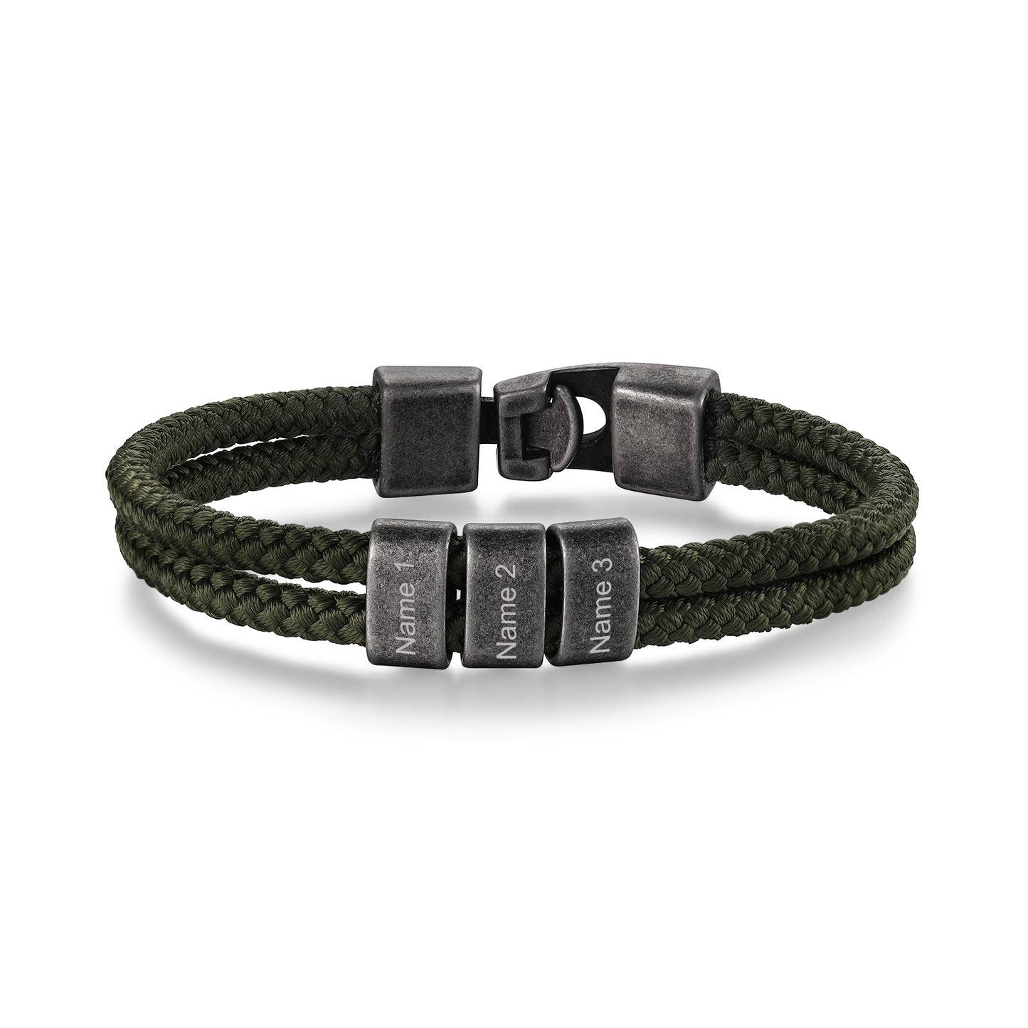 Name Bracelet - Army Green