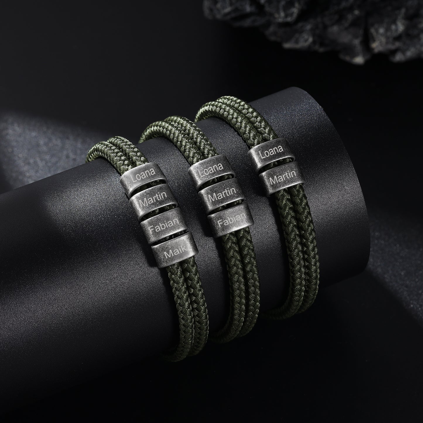 Name Bracelet - Army Green