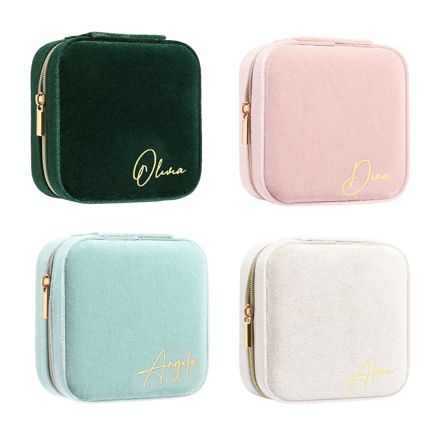 Personalized Velvet Jewelry Bag