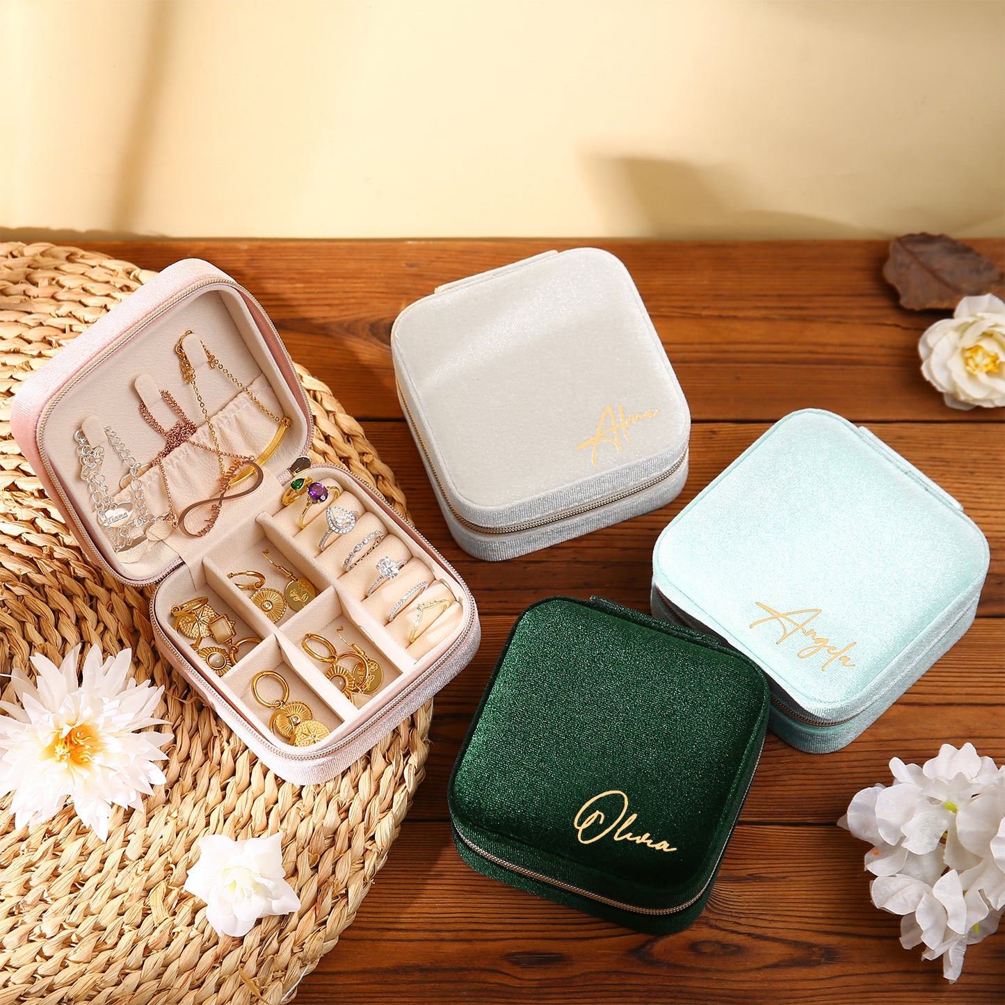 Personalized Velvet Jewelry Bag