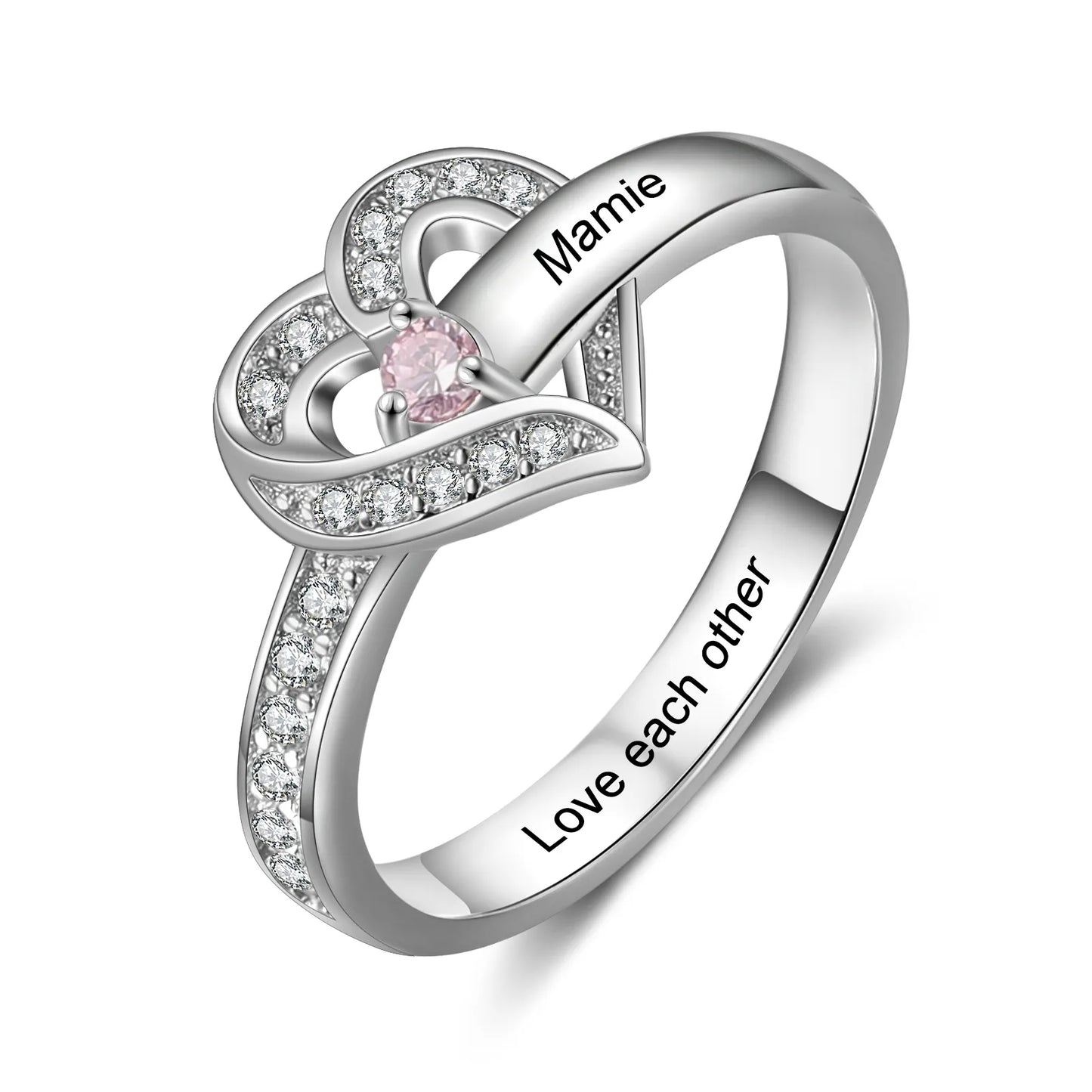 Heart Birthstone Ring