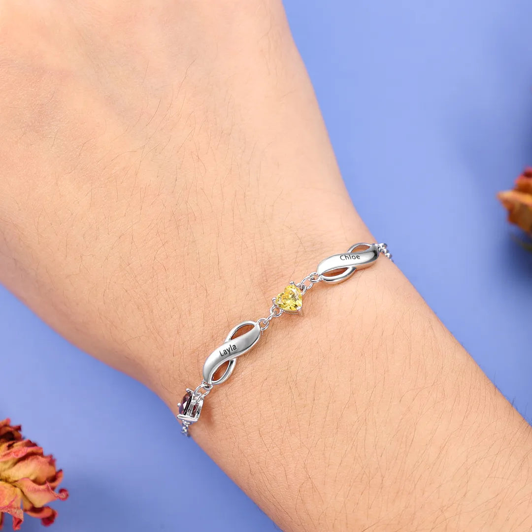 Infinity Birthstone Bracelet