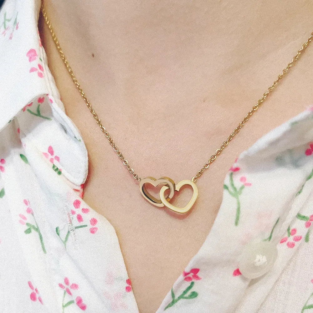 Interlocked Heart Necklace