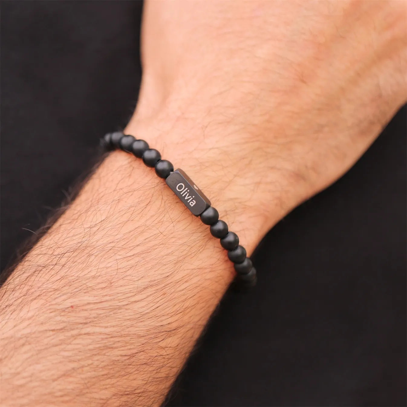 Black Onyx Name Bracelet