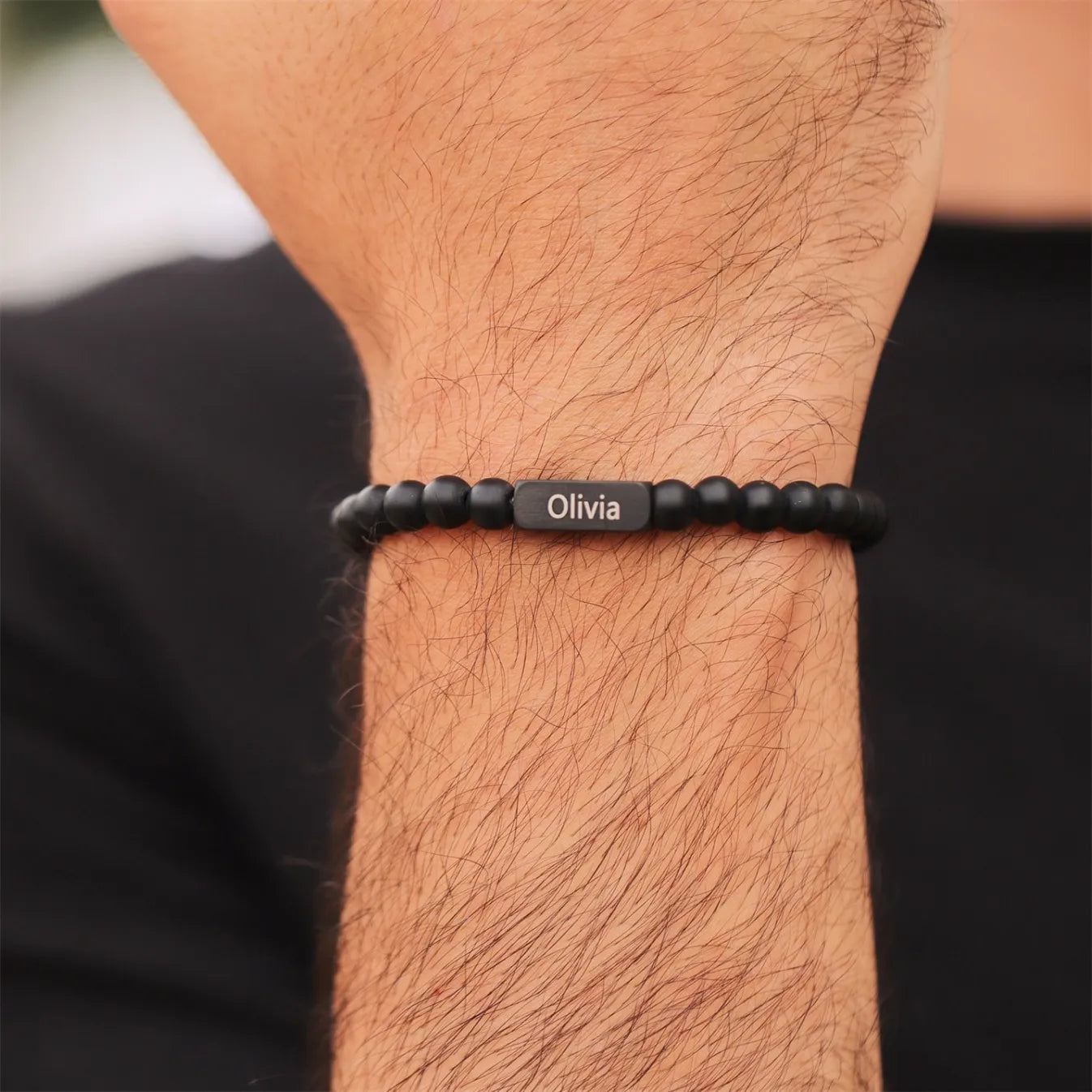 Black Onyx Name Bracelet