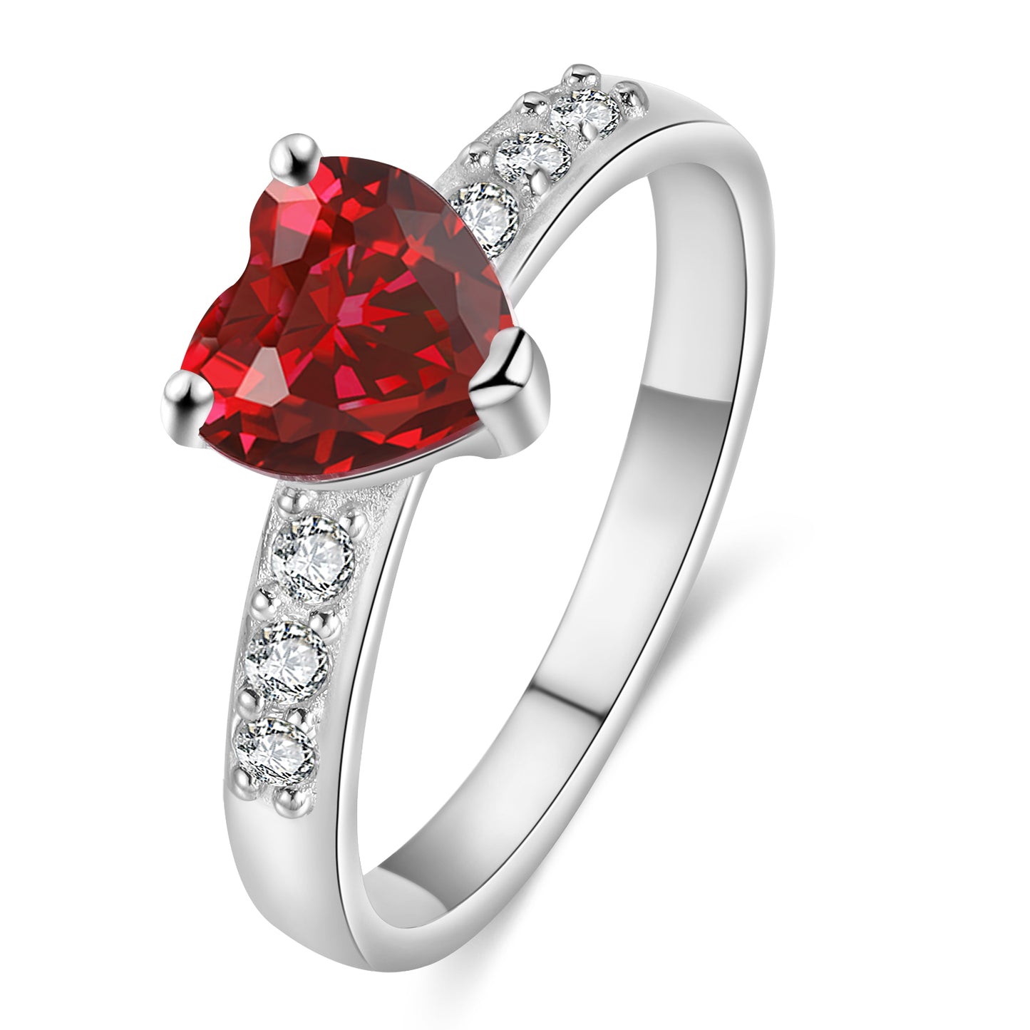 Heart Birthstone Ring