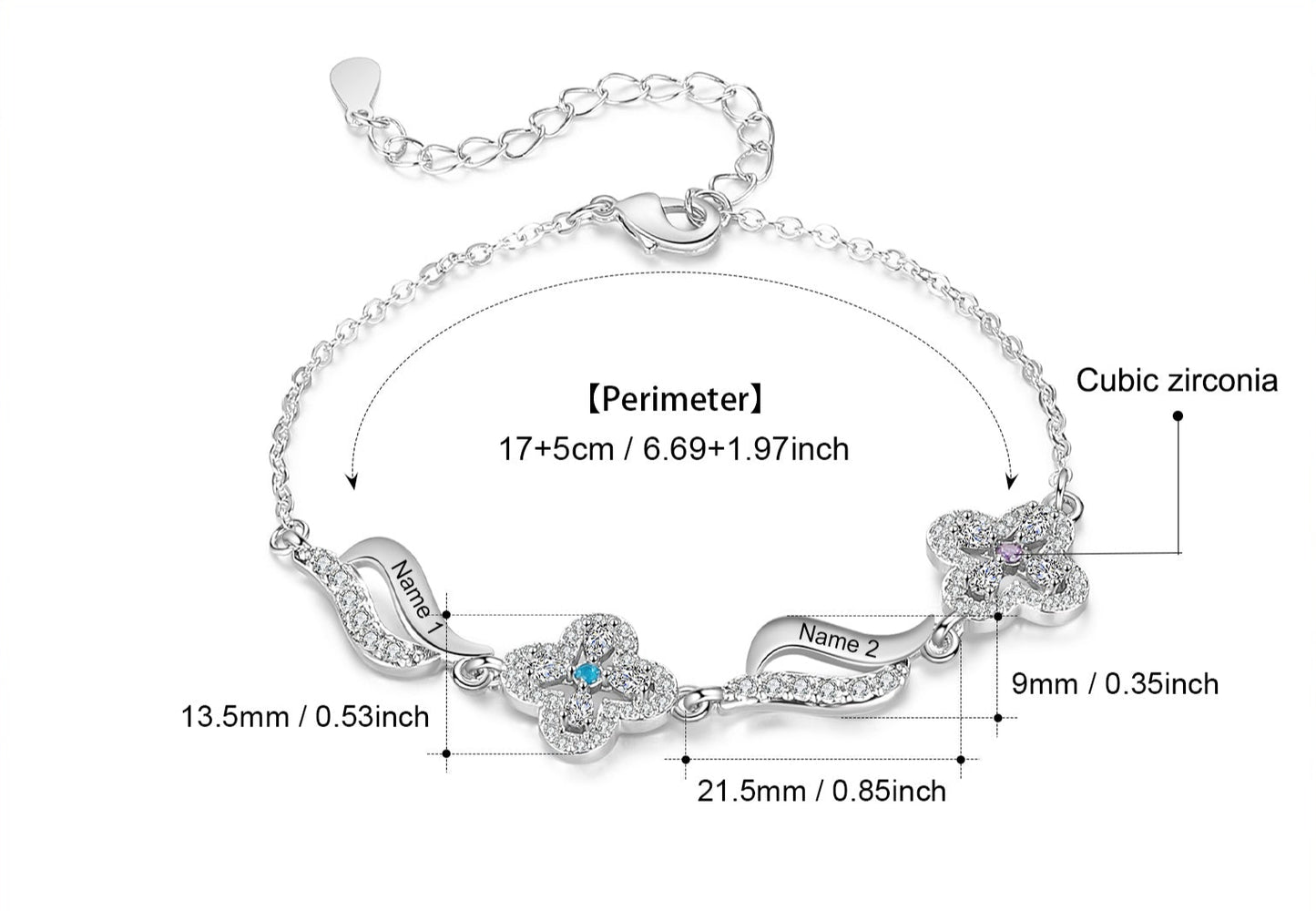 Clover Birthstone Bracelet