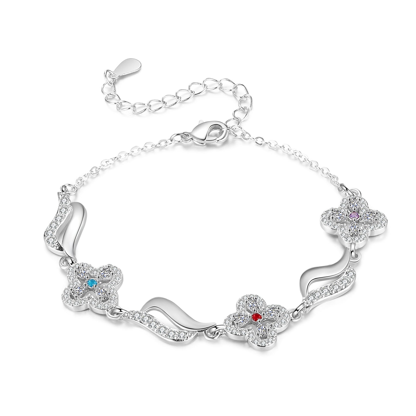 Clover Birthstone Bracelet