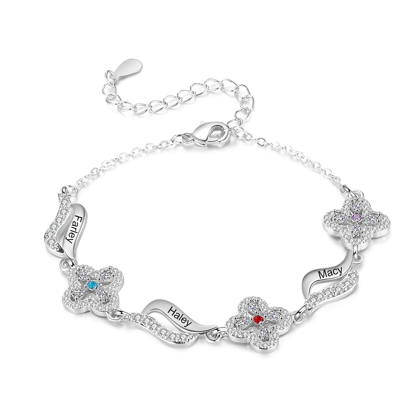 Clover Birthstone Bracelet