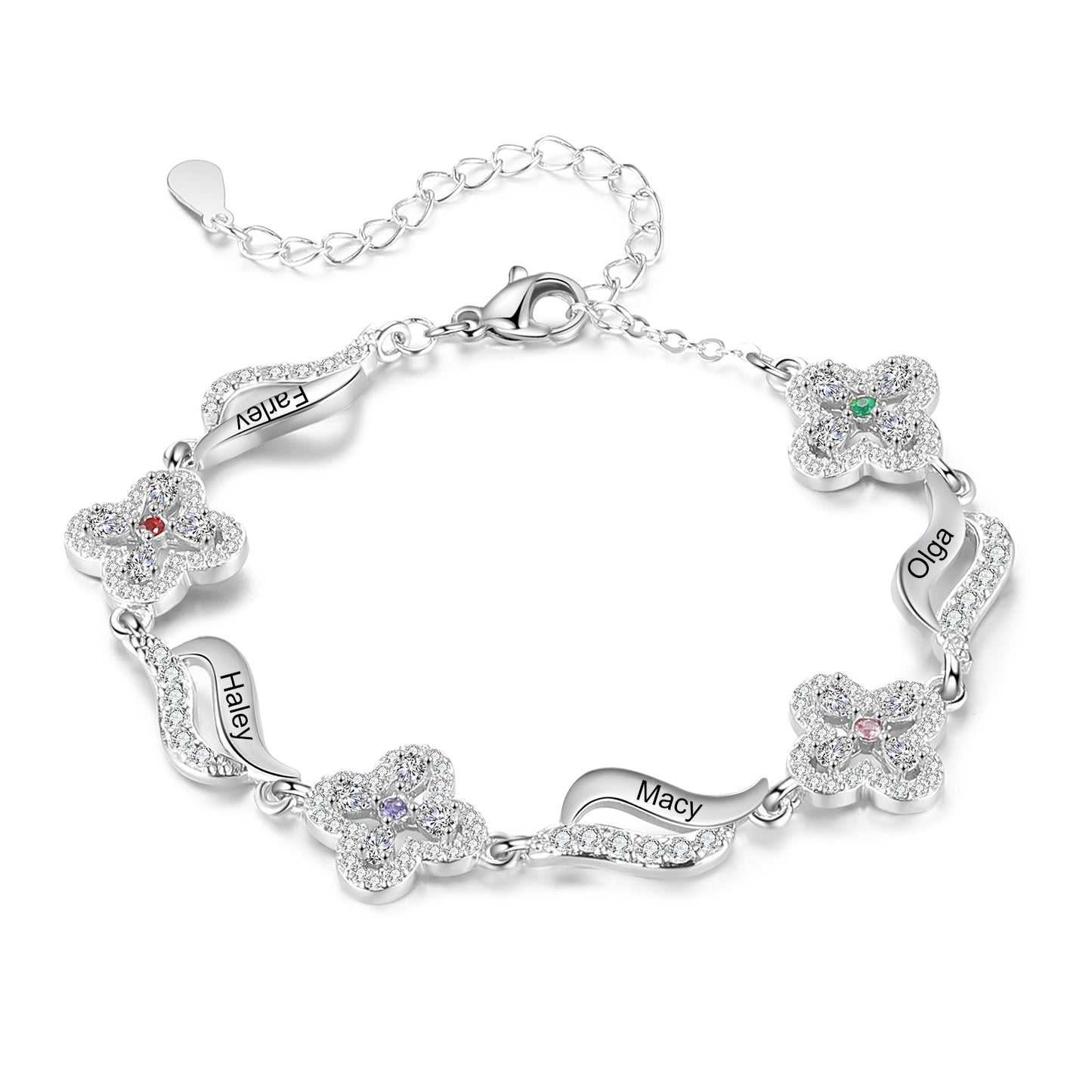 Clover Birthstone Bracelet