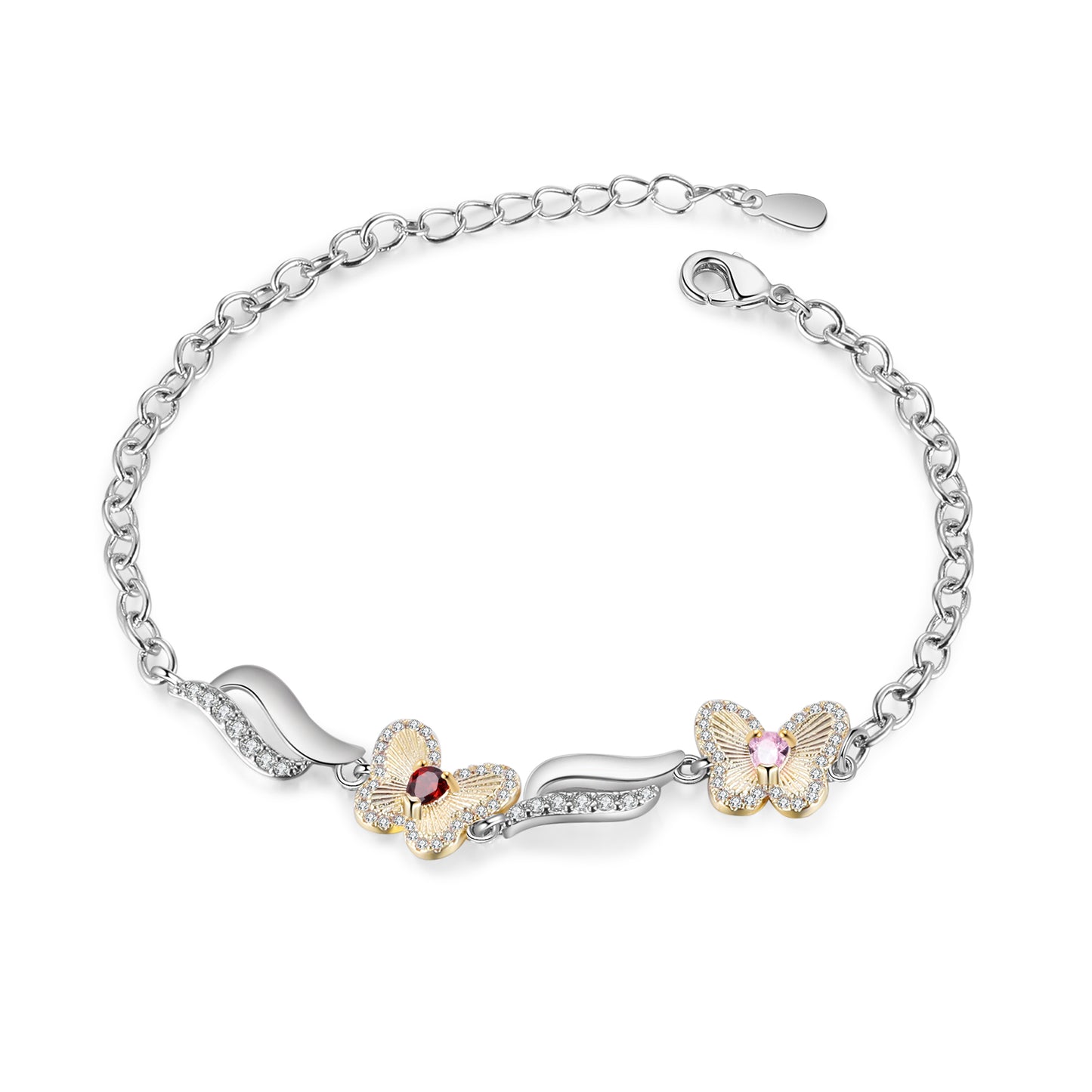 Butterfly Birthstone Bracelet