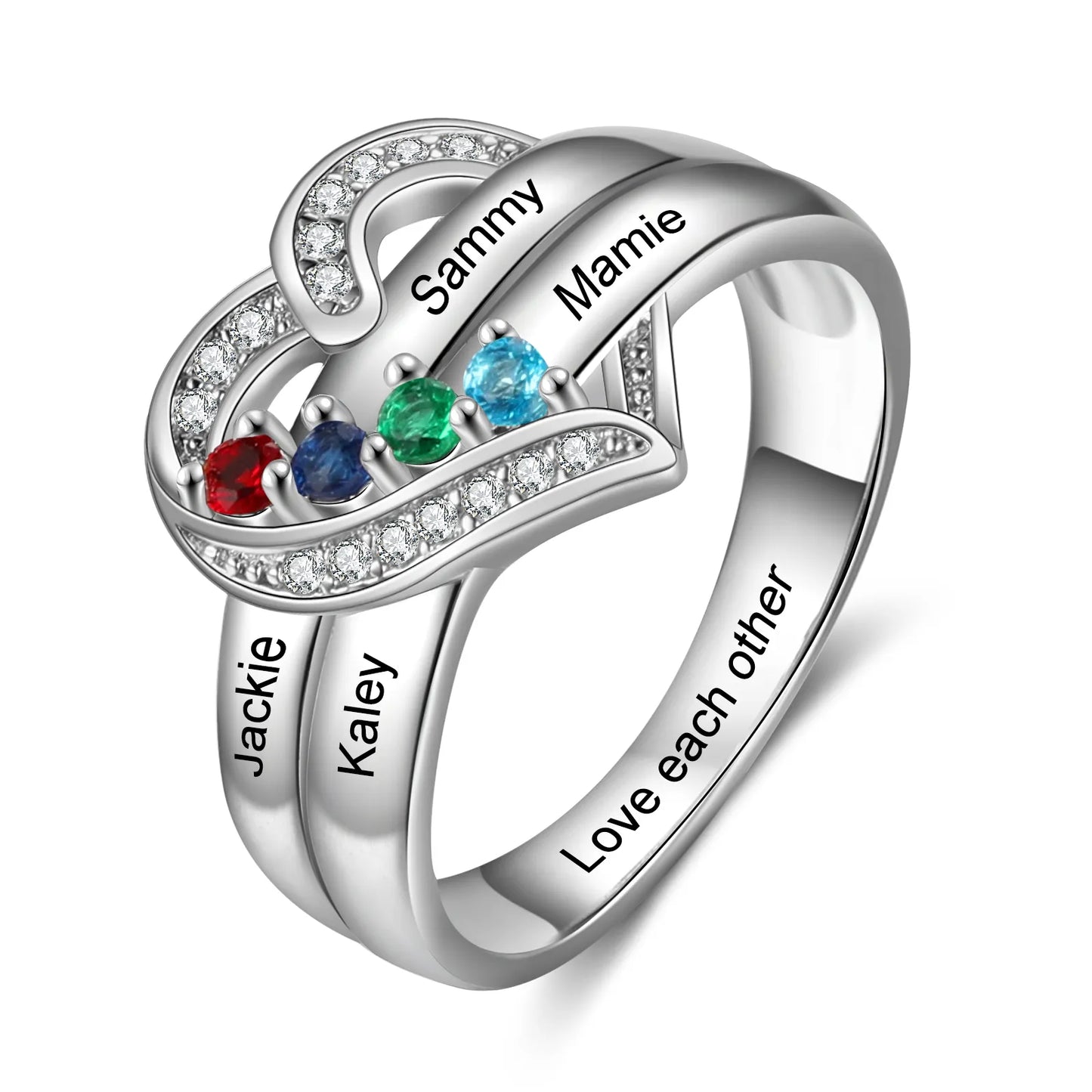 Eternal Heart Birthstone Ring