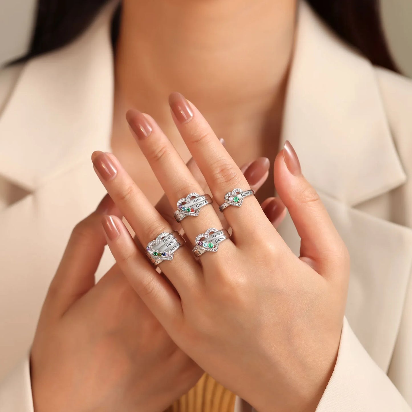 Eternal Heart Birthstone Ring