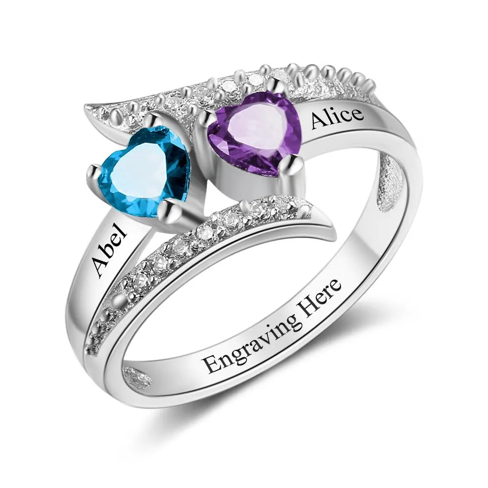 Promise Heart Birthstone Ring