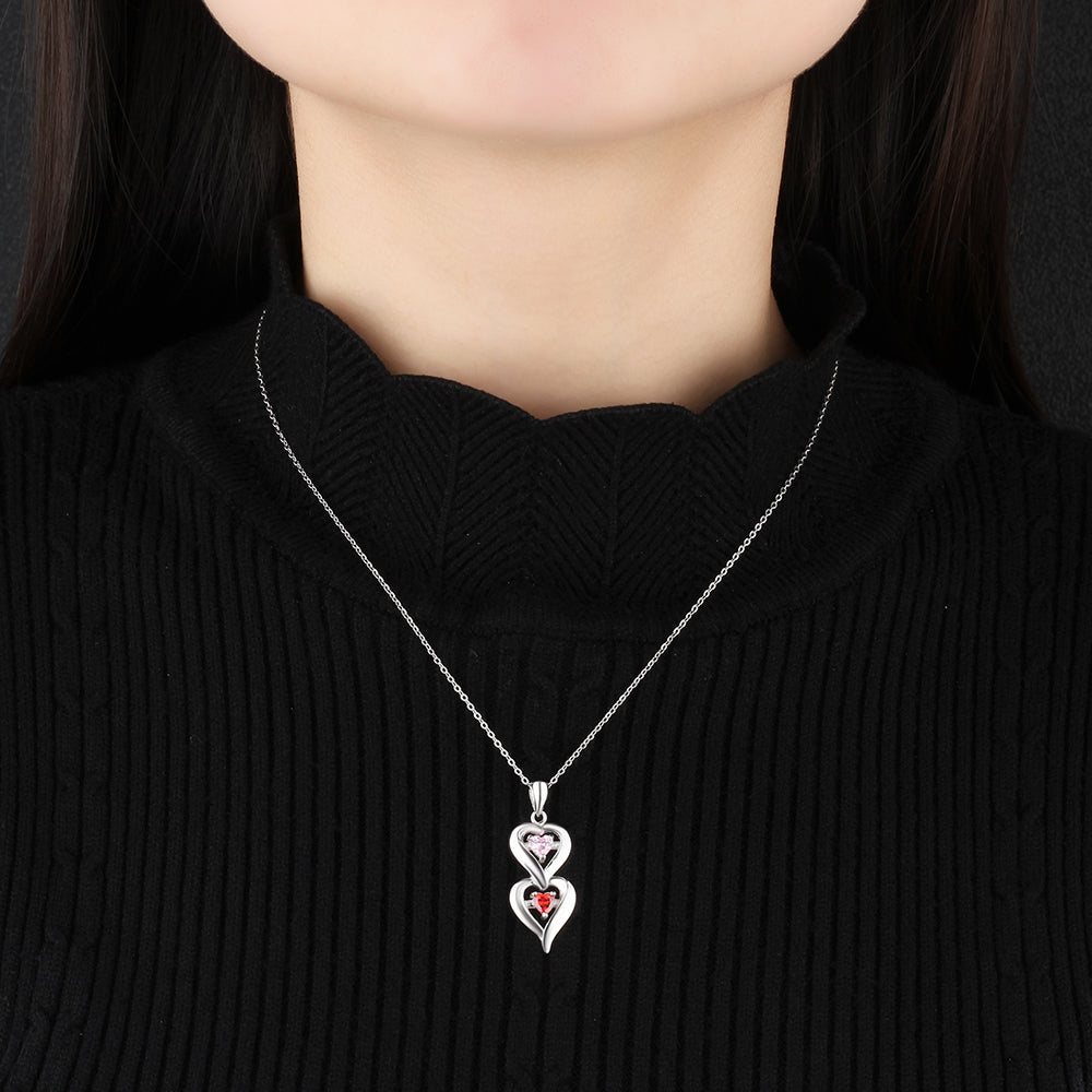 Heart & Stone Duo Necklace