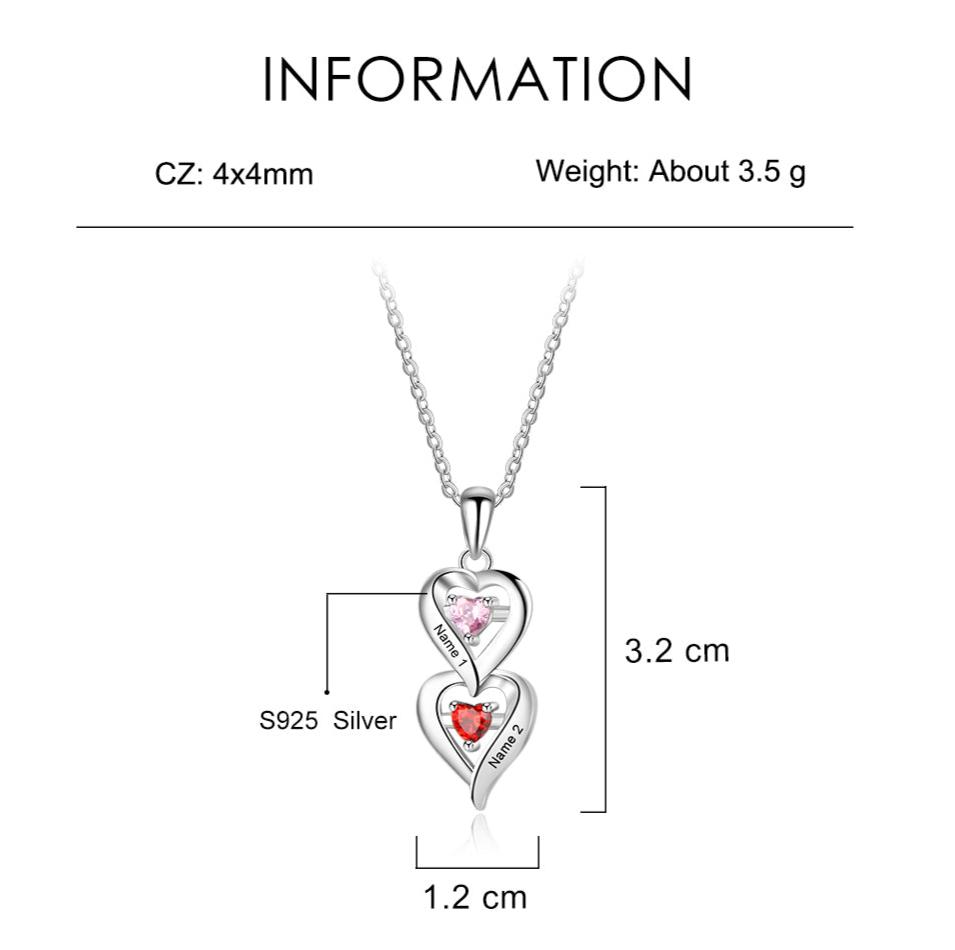 Heart & Stone Duo Necklace
