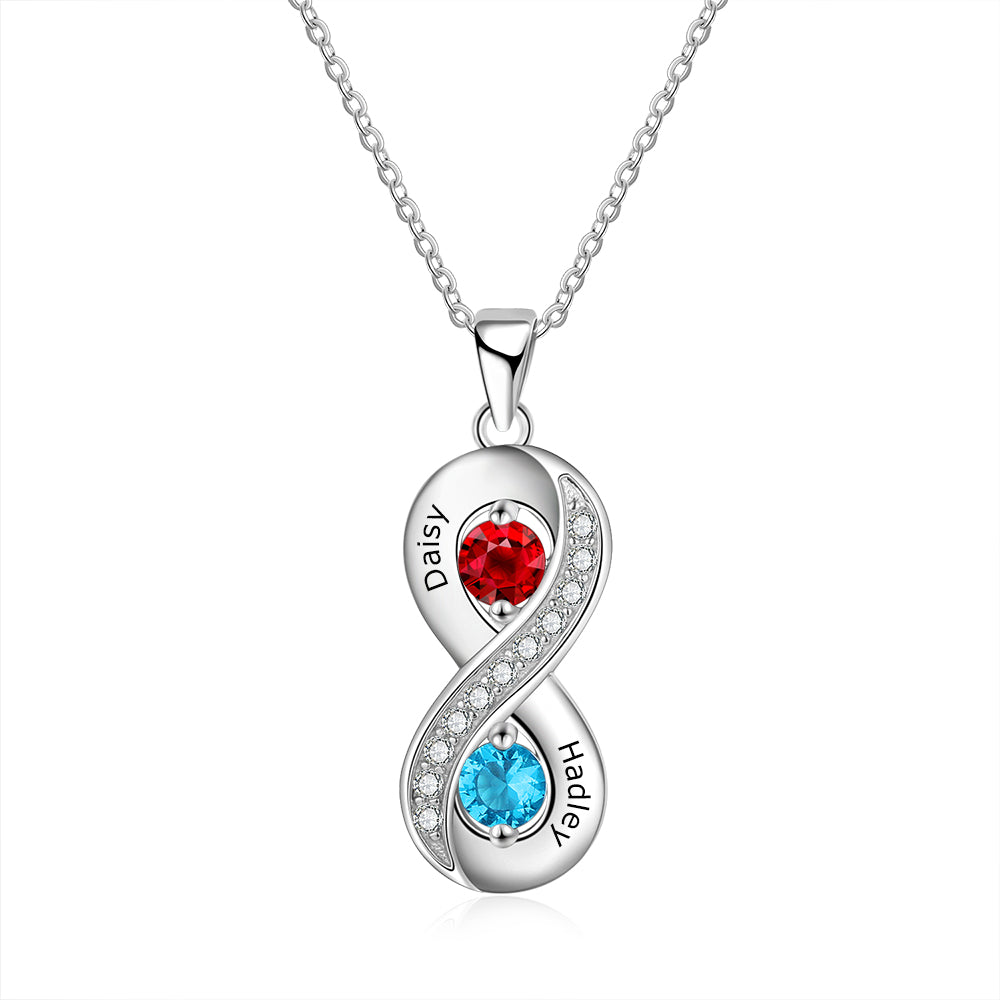 Infinity Birthstone Necklace