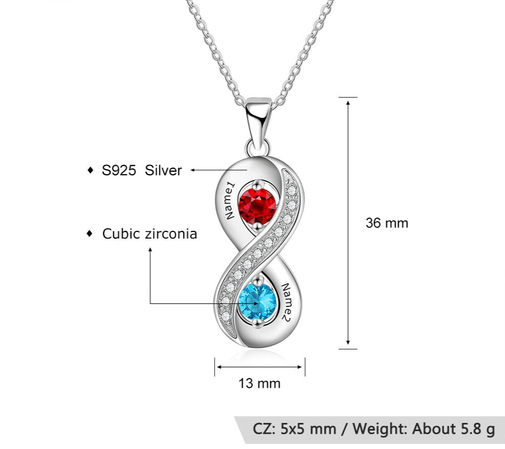 Infinity Birthstone Necklace